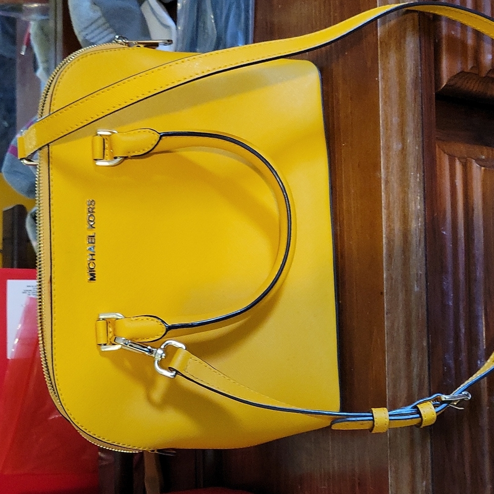 Yellow  michael kors handbag